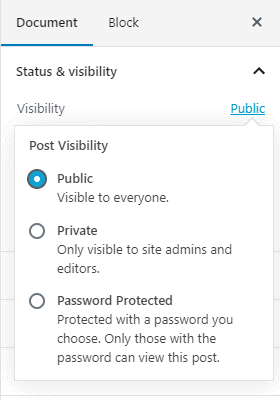 Create a Private Post in WordPress